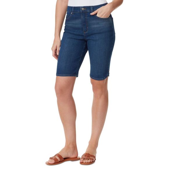 Women's Amanda High-Rise 11" Denim Bermuda Shorts - Picture 1 of 1